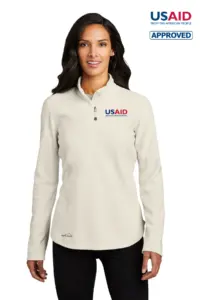 USAID English Eddie Bauer Ladies 1/2 Zip Microfleece Jacket