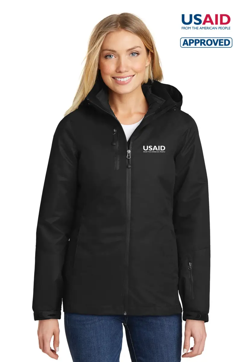USAID English Port Authority Ladies Vortex Waterproof 3-in-1 Jacket