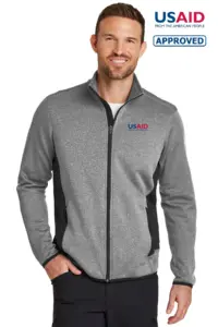 USAID English - Eddie Bauer Men's Full-Zip Heather Stretch Fleece Jacket