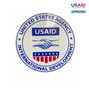 USAID English - 12"" Round Podium Plaque