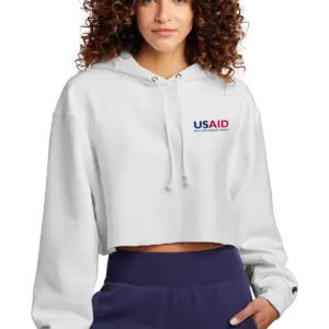 USAID English - Champion ® Women’s Reverse Weave ® Cropped Cut-Off Hooded Sweatshirt