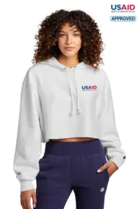 USAID English - Champion ® Women’s Reverse Weave ® Cropped Cut-Off Hooded Sweatshirt