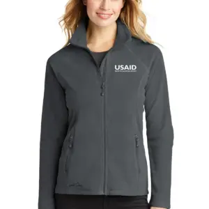 USAID English Eddie Bauer Ladies Full-Zip Microfleece Jacket