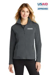 USAID English Eddie Bauer Ladies Full-Zip Microfleece Jacket
