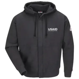 USAID English - Bulwark® Men's Fleece Zip Front W/Hood
