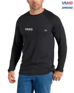 usaid english dickies men's temp iq performance cooling long sleeve pocket t shirt