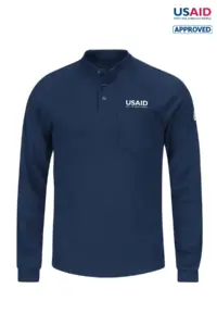 USAID English - Bulwark® Men's 6.5Oz Long Sleeve Ct2 Henley Shirt