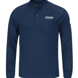USAID English - Bulwark® Men's 6.5Oz Long Sleeve Ct2 Henley Shirt