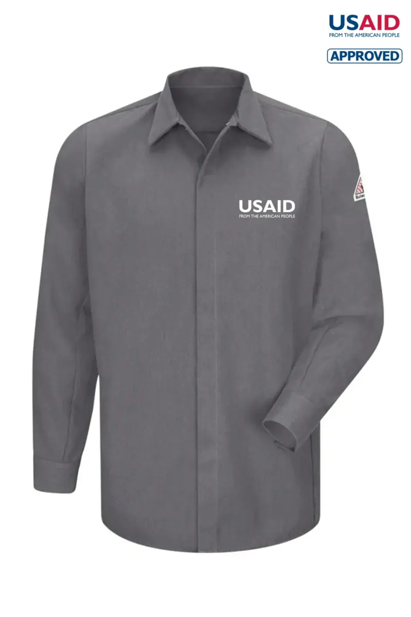 USAID English - Bulwark® Men's 7Oz Ct2 Gripper Front Shirt