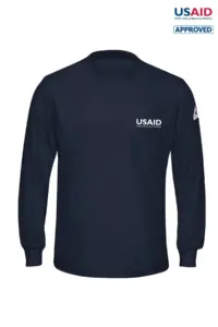 USAID English - Bulwark® Men's Long-Sleeve Khaki Lightweight T-Shirt
