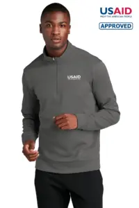 USAID English - Port & Company Men's Performance Fleece 1/4-Zip Pullover Sweatshirt