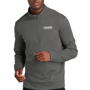 USAID English - Port & Company Men's Performance Fleece 1/4-Zip Pullover Sweatshirt
