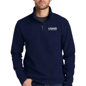 USAID English - Port Authority Men's Value Fleece 1/4-Zip Pullover Jacket