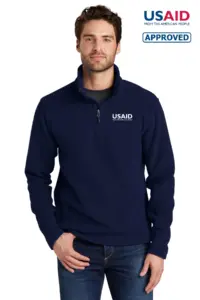 USAID English - Port Authority Men's Value Fleece 1/4-Zip Pullover Jacket