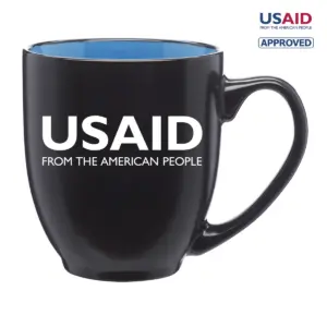 USAID English - 16 Oz. Bistro Two-Tone Ceramic Mugs