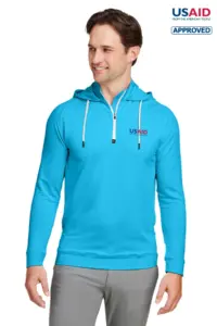 USAID English - Swannies Golf Unisex Vandyke Quarter-Zip Hooded Sweatshirt