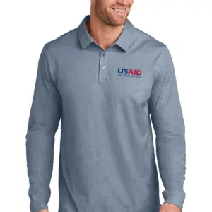 USAID English - TravisMathew Oceanside Heather Long Sleeve Polo