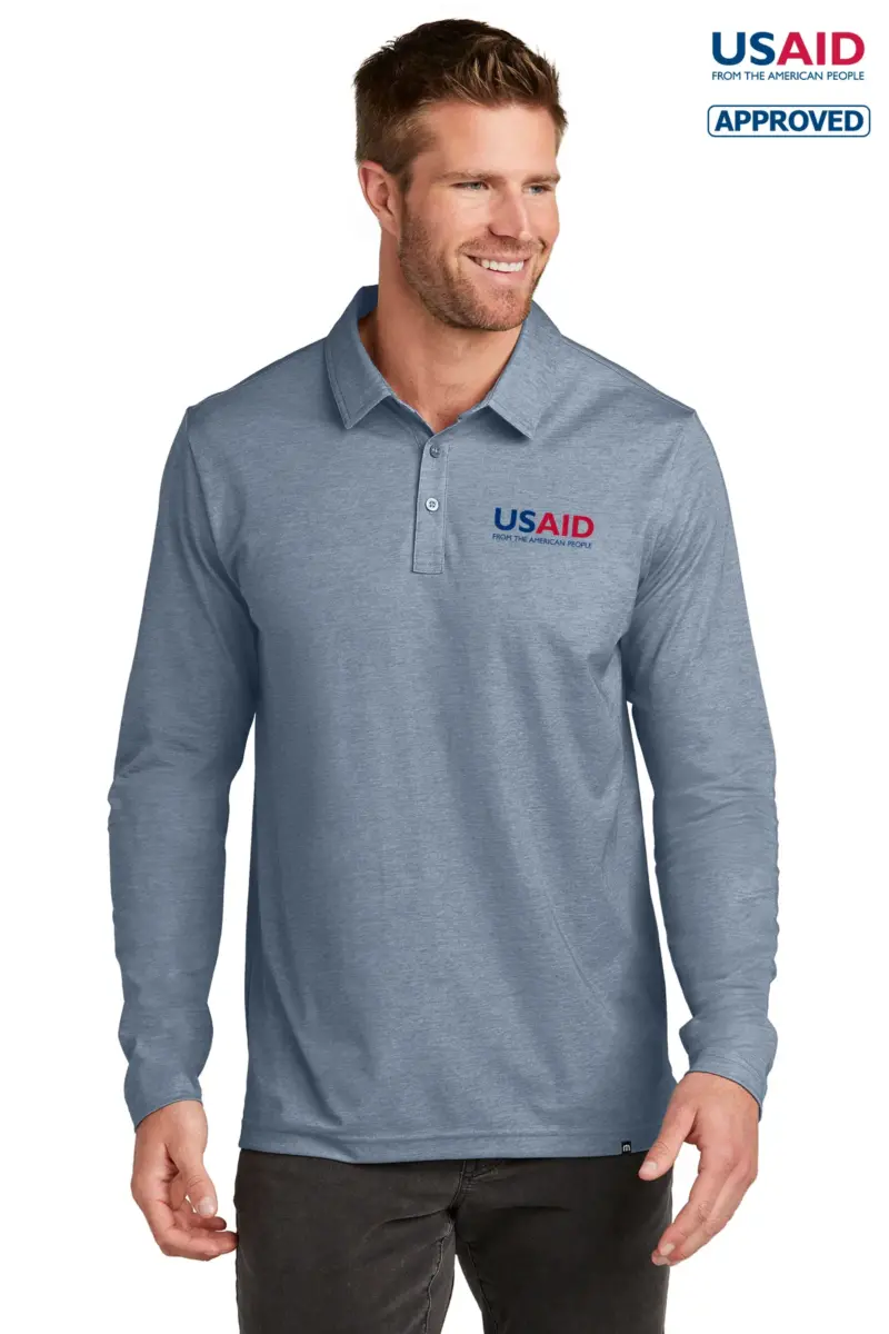 USAID English - TravisMathew Oceanside Heather Long Sleeve Polo