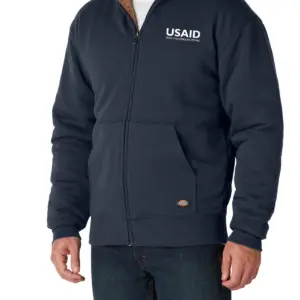 USAID English - Dickies Men's Fleece-Lined Full-Zip Hooded Sweatshirt