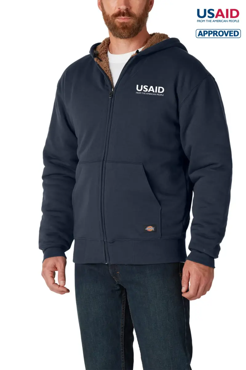 USAID English - Dickies Men's Fleece-Lined Full-Zip Hooded Sweatshirt