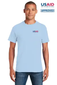 USAID English - Gildan 5.3 Oz. 100% Cotton Preshrunk T-Shirt Min