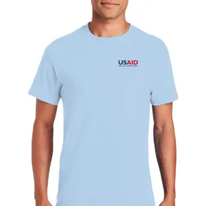 USAID English - Gildan 5.3 Oz. 100% Cotton Preshrunk T-Shirt Min