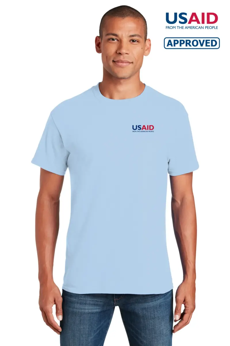 USAID English - Gildan 5.3 Oz. 100% Cotton Preshrunk T-Shirt Min