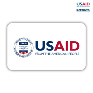 USAID English Clear Static Cling-custom size