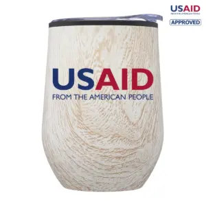 USAID English - 12 Oz. Palmera Stemless Wine Tumbler w/Lid
