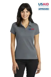 USAID English Nike Ladies Dri-FIT Solid Icon Pique Polo Shirt