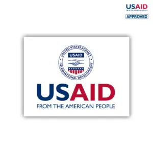 USAID English Vinyl Sign. Ready for mounting to virtually an surface. w/Lamination
