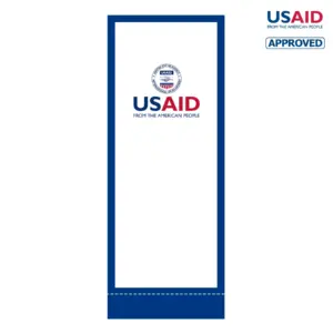 USAID English Econo 24" Small Table Top Retractable Banner - Full Color