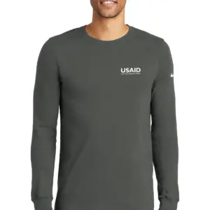 USAID English - Nike Men's Dri-FIT Cotton/Poly Long Sleeve Tee