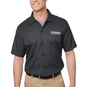 USAID English - Dickies Men's Short Sleeve Slim Fit Flex Twill Work Shirt