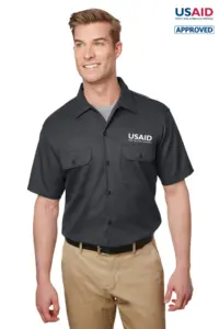 USAID English - Dickies Men's Short Sleeve Slim Fit Flex Twill Work Shirt