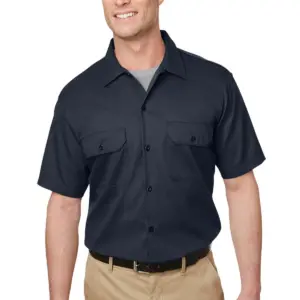 USAID English - Dickies Men's Short Sleeve Slim Fit Flex Twill Work Shirt