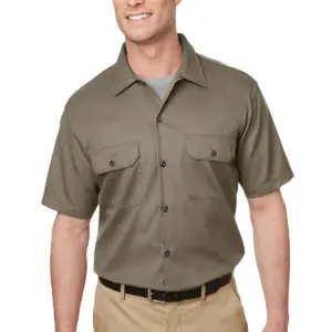 USAID English - Dickies Men's Short Sleeve Slim Fit Flex Twill Work Shirt