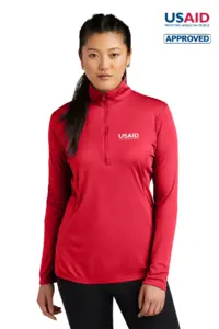 USAID English Sport-Tek Ladies PosiCharge Competitor 1/4-Zip Pullover Sweatshirt