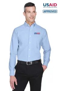USAID English - ULTRACLUB Men's Classic Wrinkle-Resistant Long-Sleeve Oxford