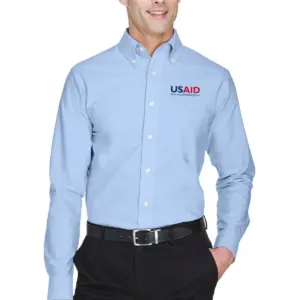 USAID English - ULTRACLUB Men's Classic Wrinkle-Resistant Long-Sleeve Oxford
