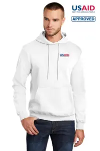 USAID English - Port & Company Men's Core Fleece Pullover Hooded Sweatshirt
