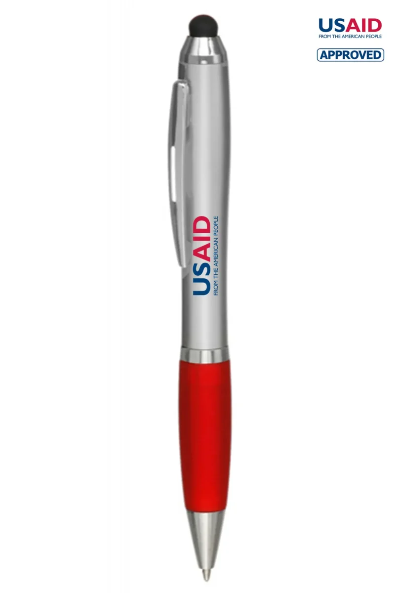 usaid english logo stylus ballpoint pen