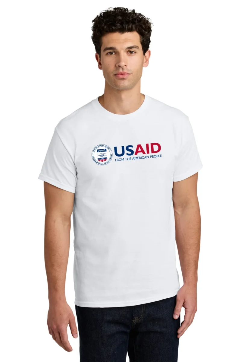 usaid english gildan® men's heavy cotton™ 100% cotton t shirt