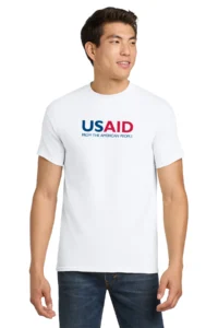 usaid english gildan® men's heavy cotton™ 100% cotton t shirt