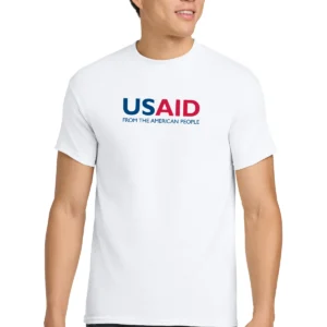 usaid english gildan® men's heavy cotton™ 100% cotton t shirt