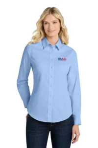 usaid english – port authority® women's long sleeve easy care shirt