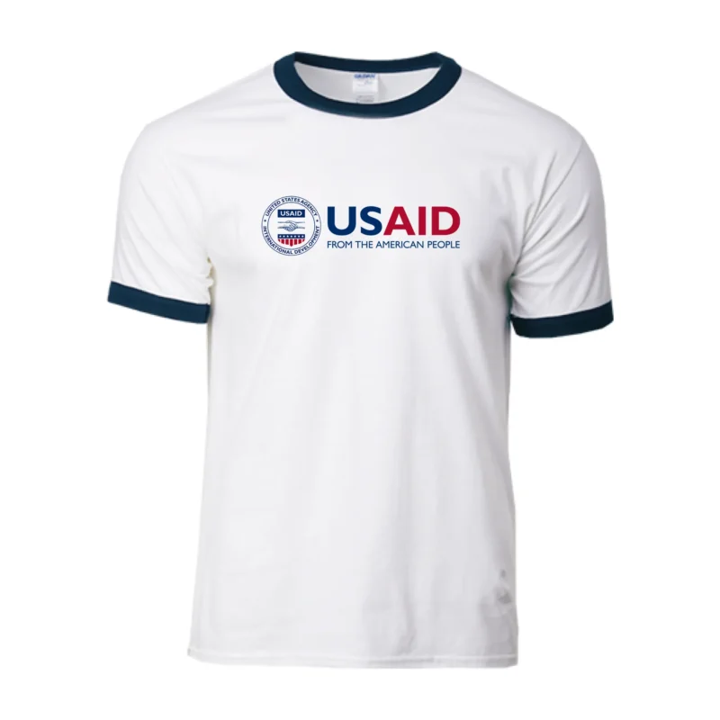 usaid english – gildan premium cotton adult ringer t shirt