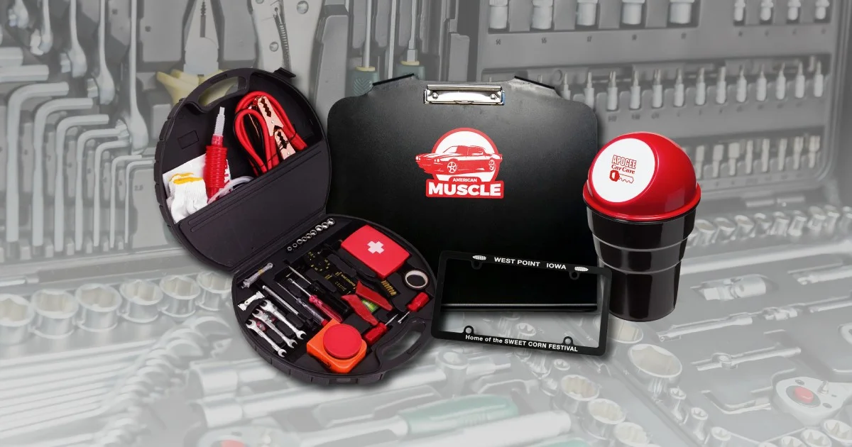 get in gear with these automotive promo products