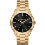 Mens Slim Runway Gold-Tone Stainless Steel Watch