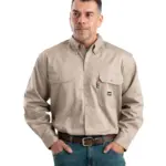 Flame Resistant Button Down Long Sleeve Work Shirt